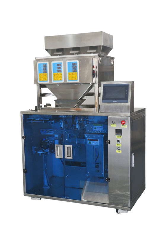 Máy đóng gói hạt dạng túi cho ăn tự động 3 đầu 100g