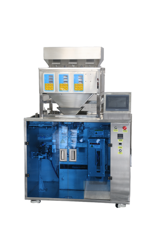 Máy đóng gói hạt dạng túi cho ăn tự động 3 đầu 100g
