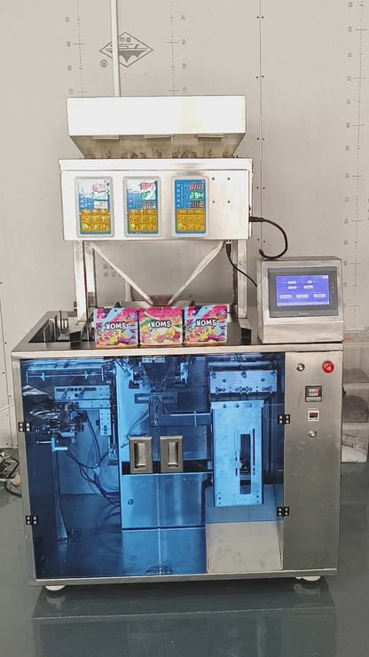 Máy đóng gói hạt dạng túi cho ăn tự động 3 đầu 100g